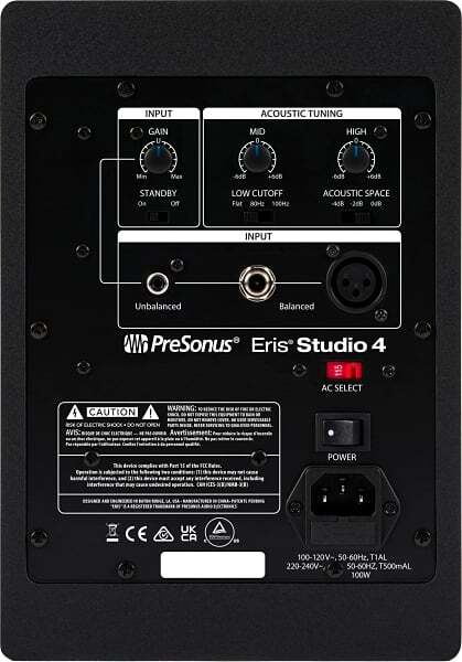 ERIS STUDIO 4 PRESONUS ERIS STUDIO 4 (SINGLE) - 4.5-INCH 2-WAY ACTIVE STUDIO MONITOR WITH EBM WAVE GUIDE